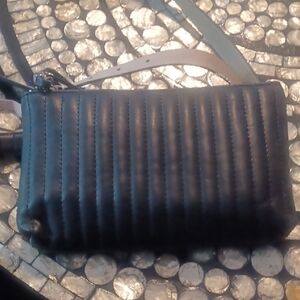 INC International Concepts Black Quilted Wristlet
